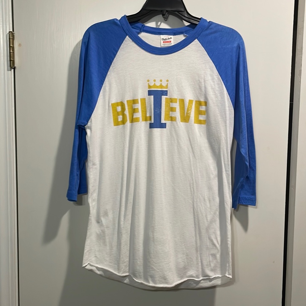 Charlie Hustle “I Believe” KC Royals Baseball Shirt